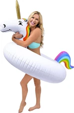 Unicorn Pool Float Party Tube Inflatable - Adults & Kids Sizes