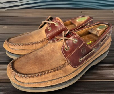 Sperry Top-Sider Mako Collection Lace Up SOLID Boat Shoes Men's 11.5M Buck  Brown | eBay