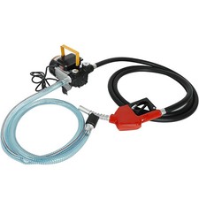 110V Electric Diesel Oil Fuel Transfer Pump Self-Priming Pump w/ Hose Nozzle Kit