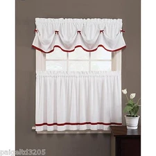 Essential Home Tier Pair Kate - White / Berry 57 x 36 in TIER PAIR ONLY!!!