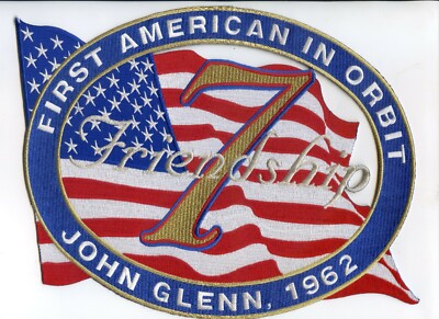 John Glenn 1962 First American in Orbit 11'' Embroidered Patch Free Ship from US