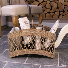 Rattan Korb Zeitungskorb Zeitungsständer Zeitungshalter Landhaus Mediterraner