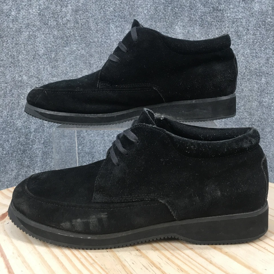 Botas Dr Scholls Para Hombre 10.5 D Con Cordones Tres Ojos Desierto Chukka 429-01 Gamuza Negra Foto 2 de 4