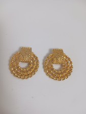 Antique Bluette France Gold Tone Shoe Clips 1.5 Inches