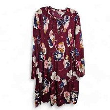 Old Navy Women's Long Sleeved Floral Swing Lace-up Dress Size M