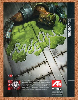 ATI Radeon 9700 Pro Video Card Original 2004 Ad - Retro Gaming Promo