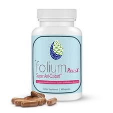Folium Relax Stress Relief Supplement – All-Natural Mood Support-90 Caps 