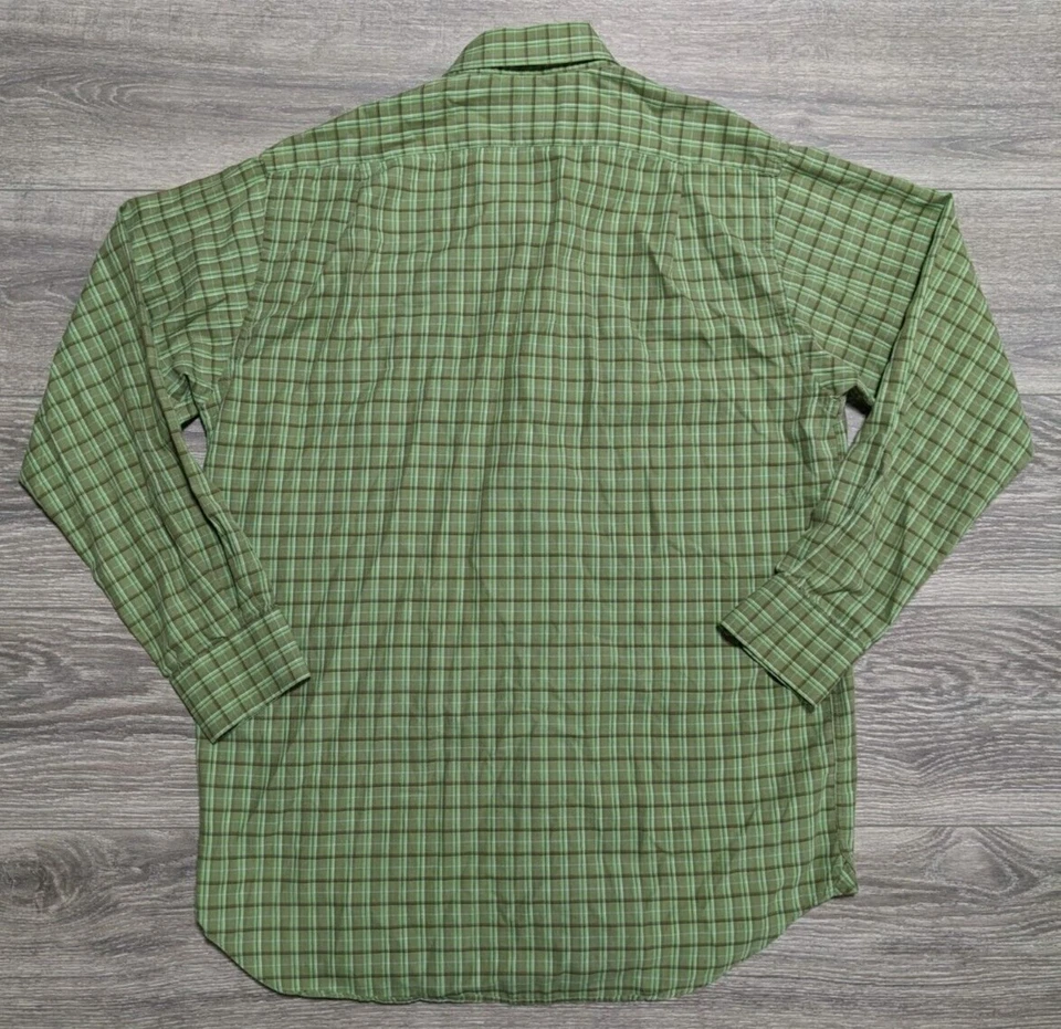 Camisa Harold Powell Adulto Grande Verde A Cuadros 100% Algodón Abotonada Para Hombres Foto 2 de 4
