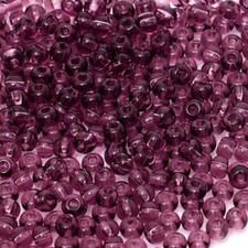 Transparent Amethyst/purple Czech PRECIOSA  glass 11/0 seed beads 1 Hank