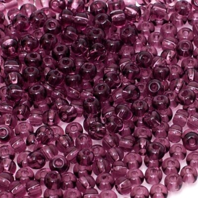 Transparent Amethyst/purple Czech PRECIOSA  glass 11/0 seed beads 1 Hank