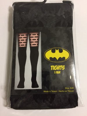DC Comics Batman Logo Silhouette Tights Black Size Small / Medium NEW!