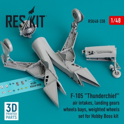 1/48 ResKit RSU48-0338 F-105 ''Thunderchief'' air intakes, landing gears with whee