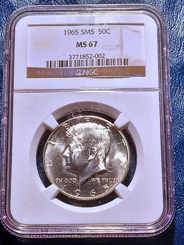 1965 SMS NGC MS67 Kennedy Half Dollar