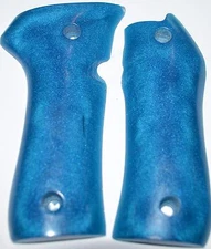 Llama III A, Micromax .380 pistol grips sapphire blue plastic