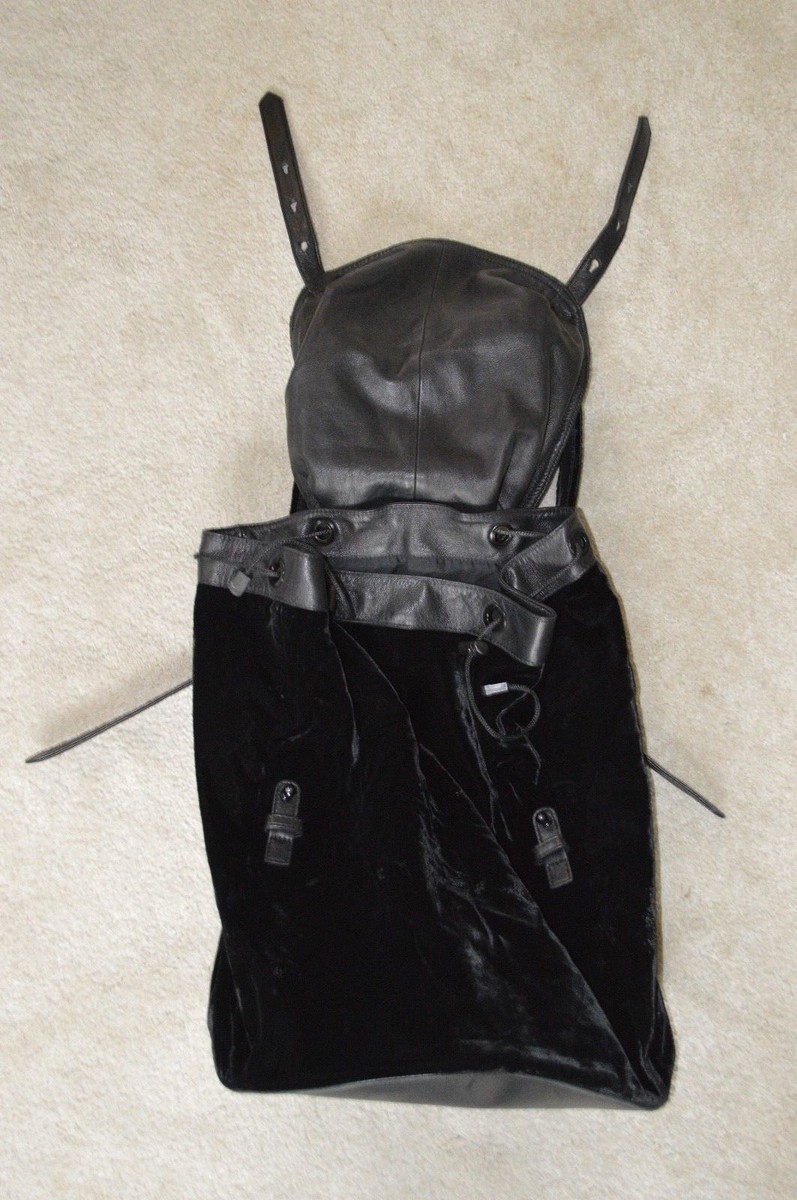 Alexander Wang Black Velvet Leather Sydney Rucksack Backpack  display picture 2