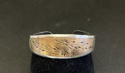 Bracelet Jonc Argent 925 Massif Ouvrant XIXe - Grand Tour Italie, Dimensions 55x58x20mm, Occasion