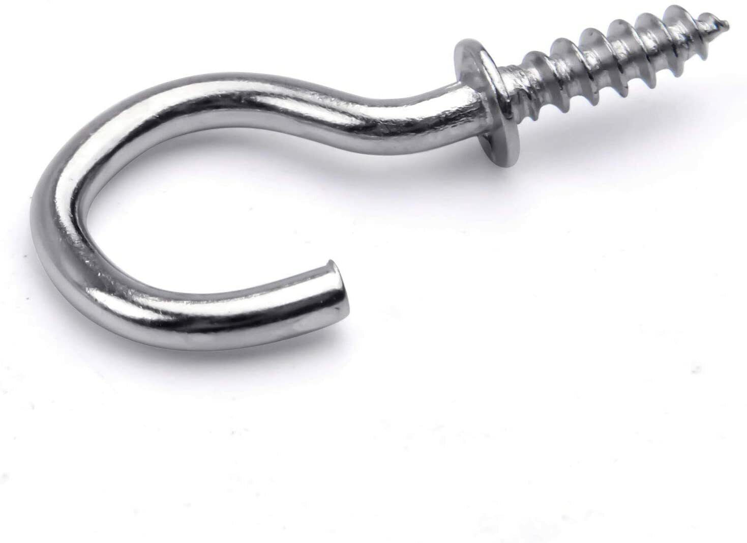 Trade packs cup hooks chrome Silver metal screw in ceiling kitchen mug peg hook