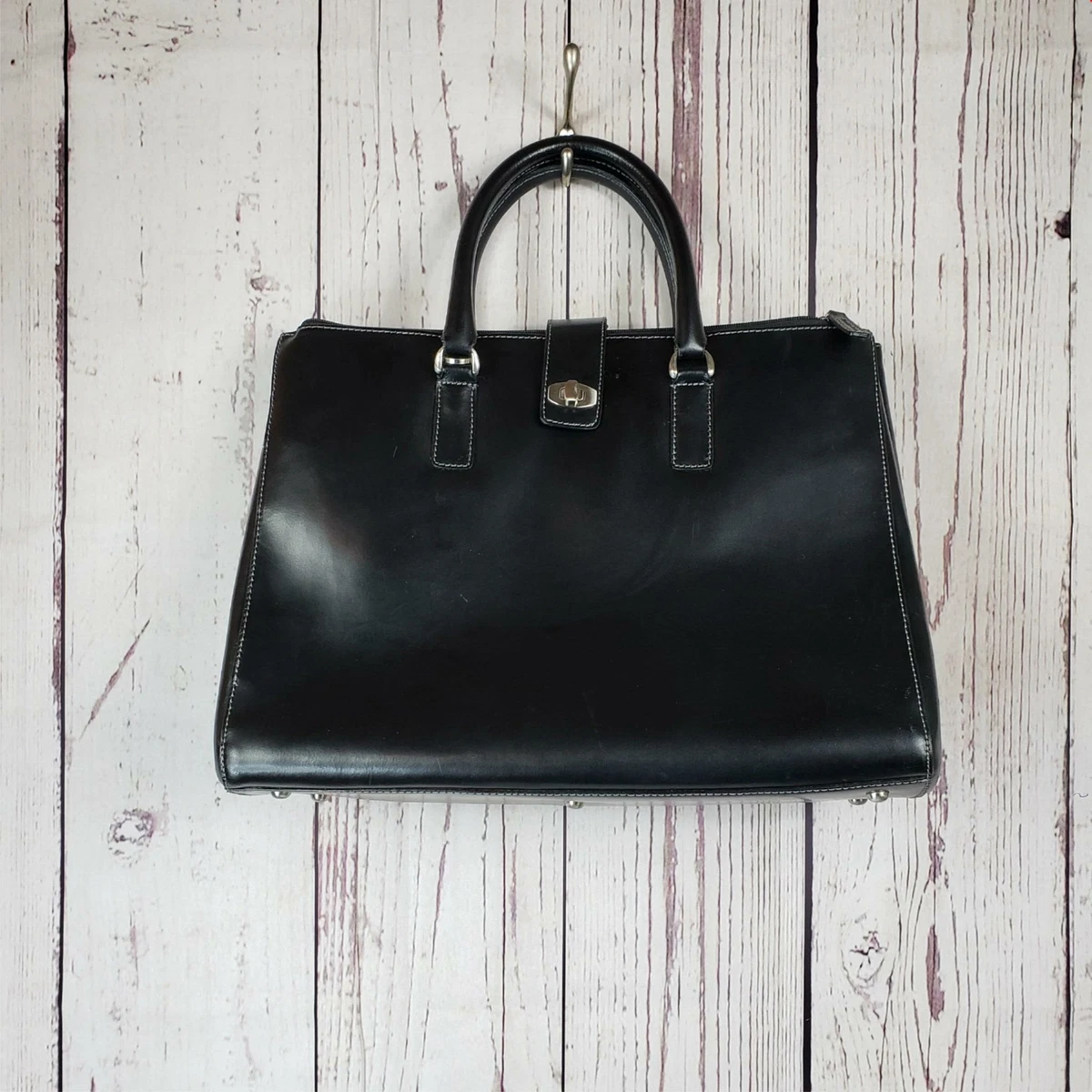 Vintage Brown Suede FRANKLIN COVEY Briefcase Travel Bag 