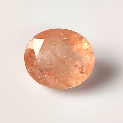 11.15 Cts Peach Morganite Faceted Oval Shape Natural Loose Gemstone 15.7X13.4 mm