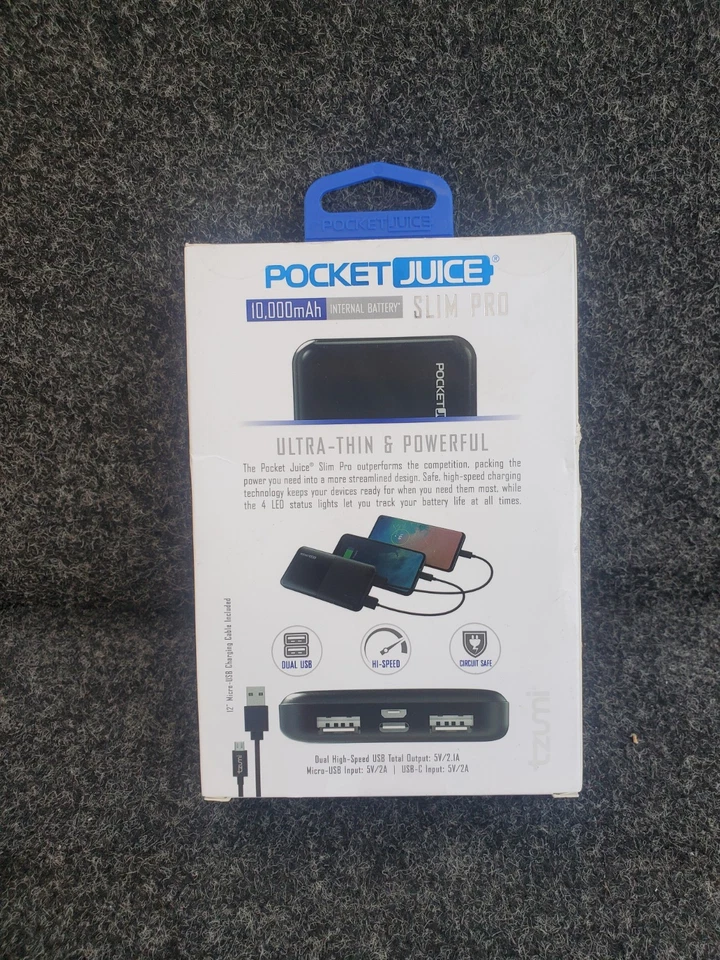 Tzumi Pocket Juice 10,000 mAh Slim Pro Portable Power Bank - Image 3 of 4