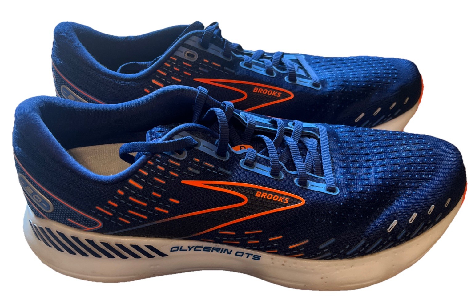 Brooks Glycerin GTS 20 11.5 M Excellent Condition Blue Orange