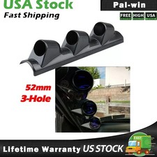 Universal 2 52mm Triple 3 Hole A-pillar Gauge Meter Pod Holder Display Race