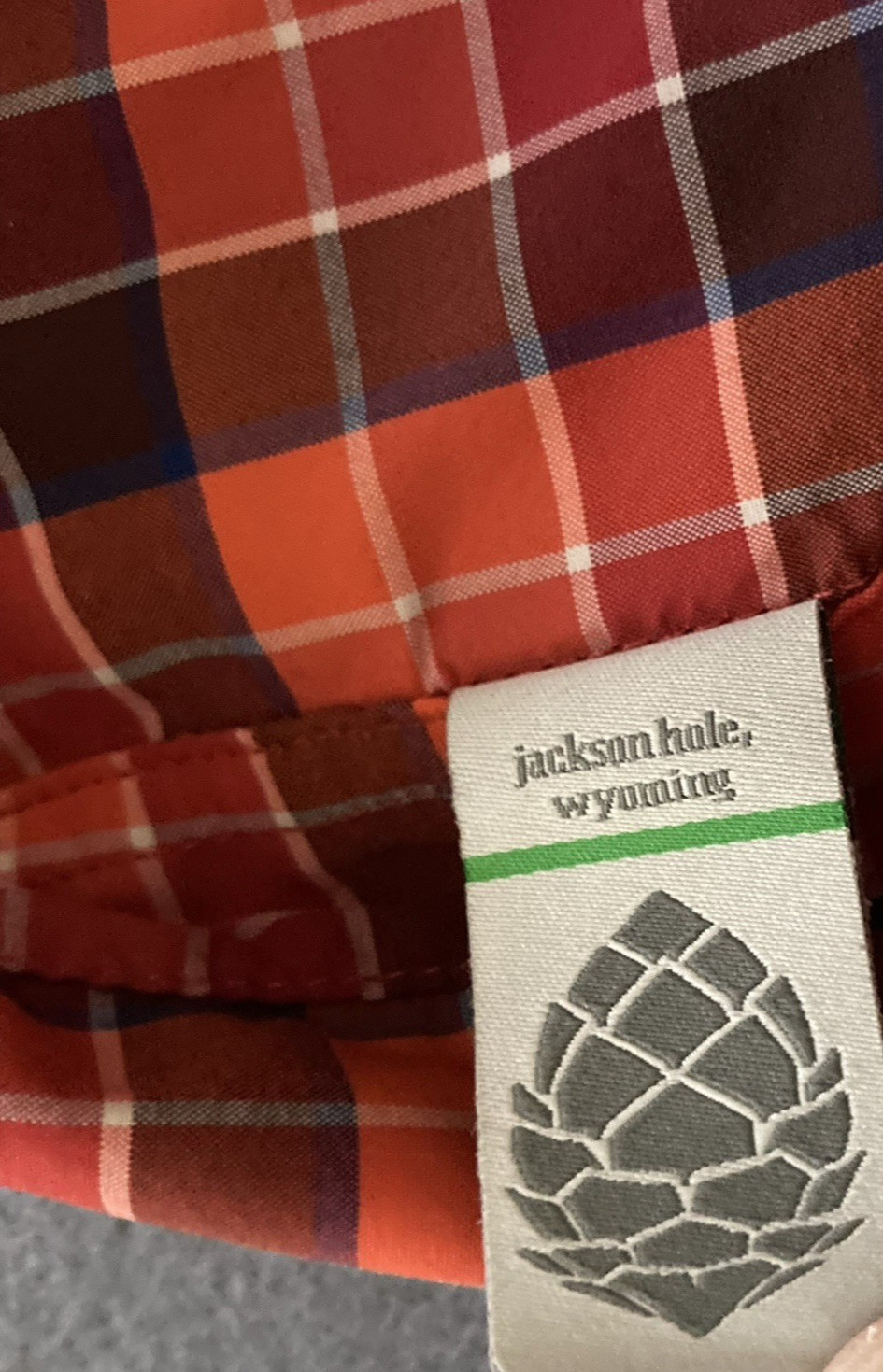 Stio Shirt Mens XL Orange/Red Plaid Eddy Pearl Snap Flap Pockets Hiking Long Slv