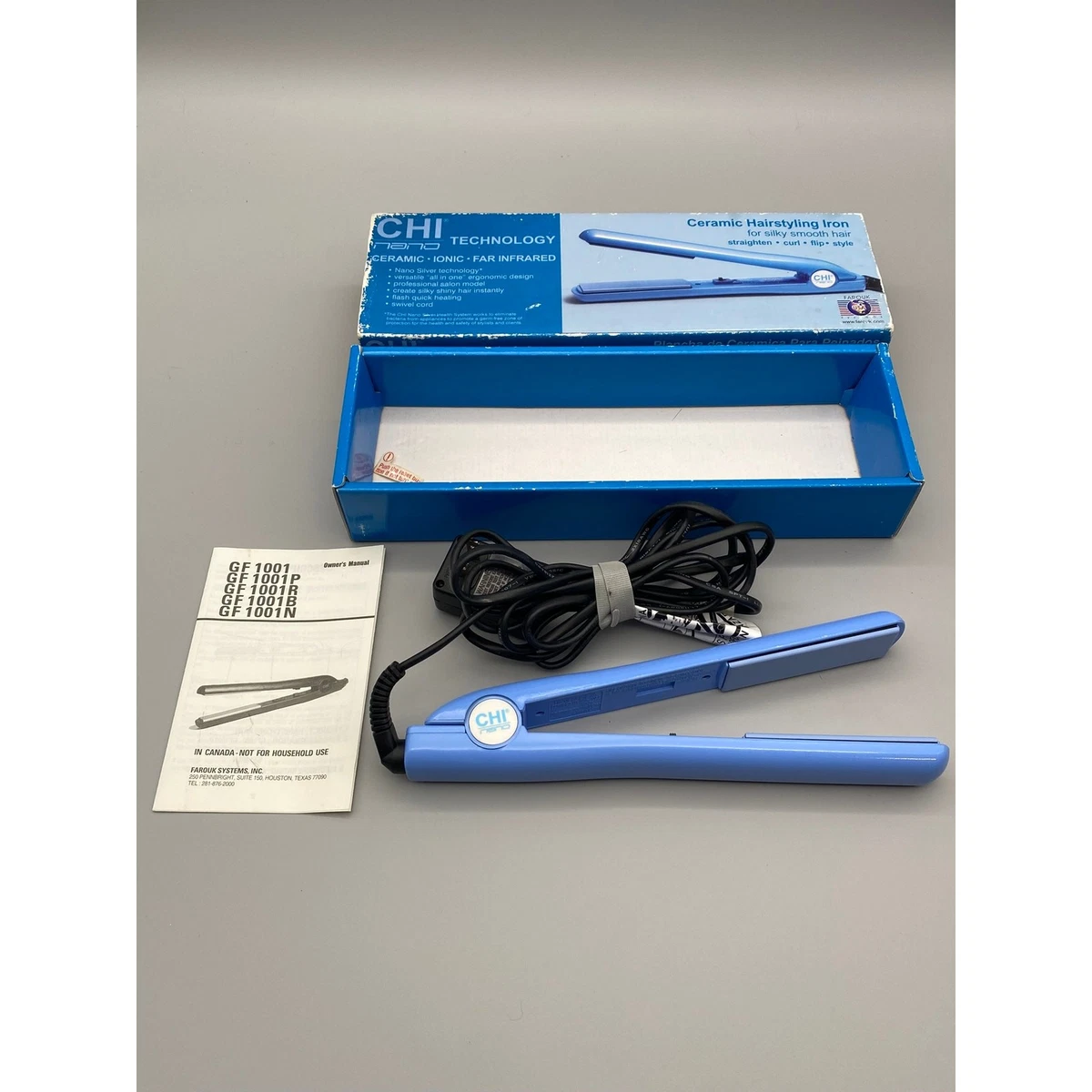 CHI Blue Ceramic Hair Straighteners & Curling Irons for sale 