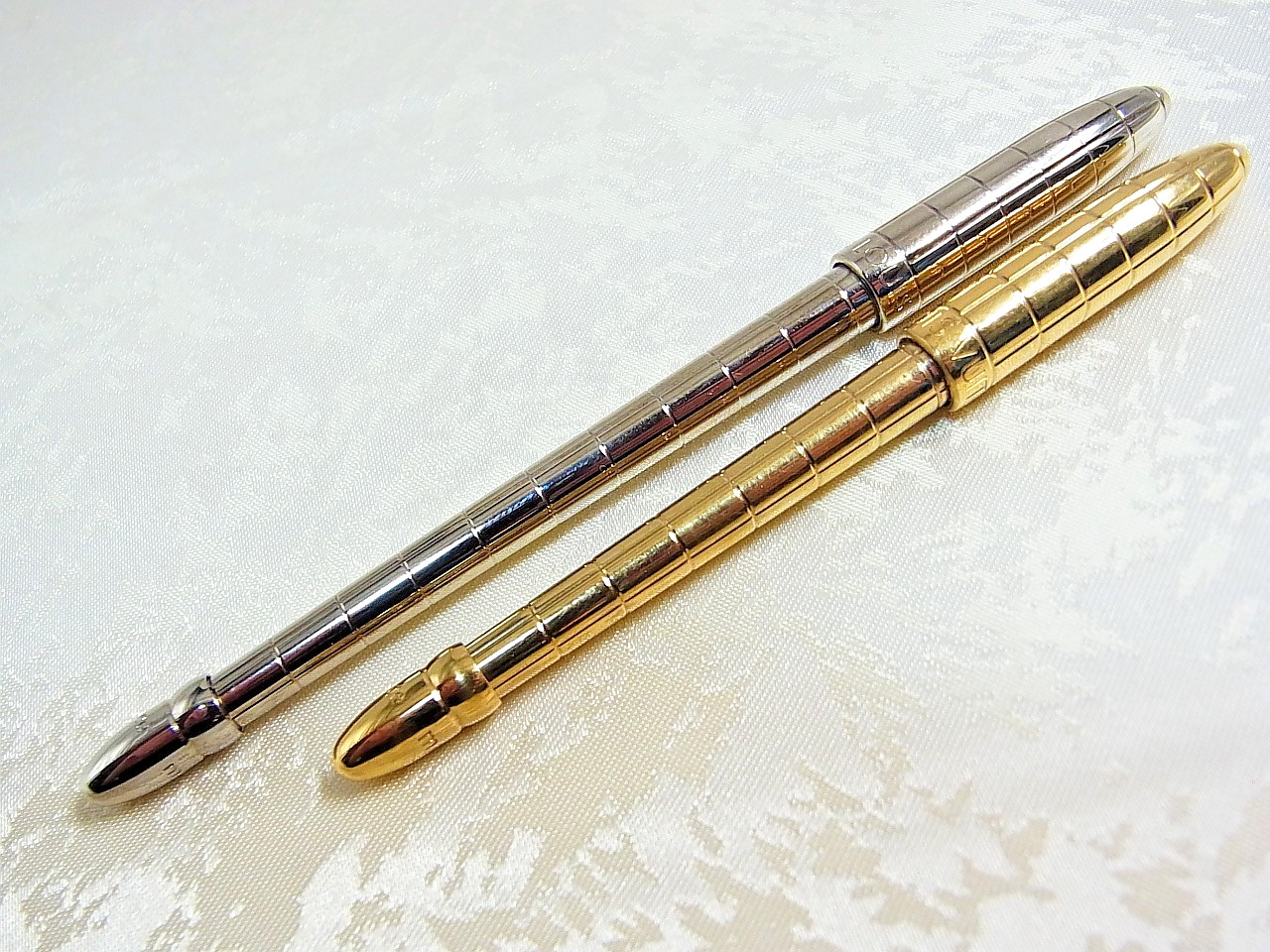 Louis Vuitton LV Ballpoint Pen Long Silver & Short Gold 2pcs set for Agenda EX