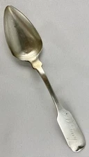G Loomis & Co of Erie, PA 1847-1852 Fiddle Thread 6" Coin Silver Spoon