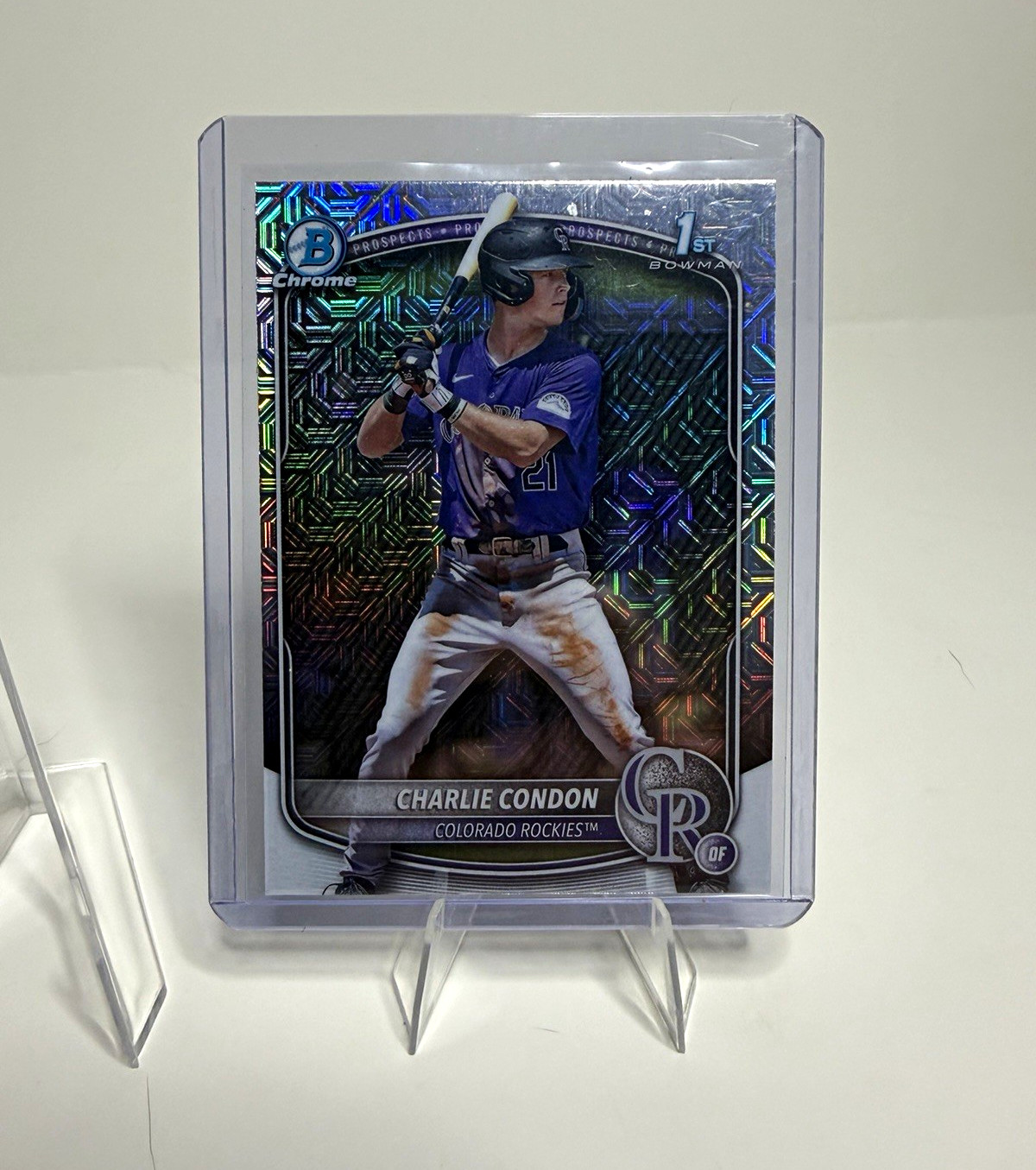 Topps 2025 Bowman Chrome Prospects Mojo Refractor Charlie Condon RC BCP-75