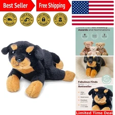 Bearington Lil' Gunner The Rottweiler Stuffed Animal, 8 Inch Dog Stuffed Animal