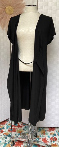 Eileen Fisher  Stretch Jersey Knit Wrap Dress Boxy Fit Wrap Dress Black SP - Picture 11 of 15