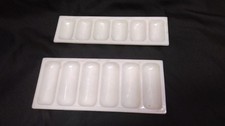 vtg 10" Milk Glass Divided Trays Estate Find lot antique Dental? Lab? Radio? nr!