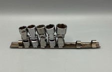 Snap On 38 Drive Swivel Head Socket Set 206fsuma Pre-owned Free Shipping