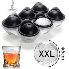 Large Silicone Ice Cube Tray With Lid Big Ice Ball Maker Round Sphere for Whiske