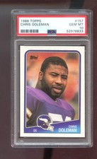 1988 Topps #157 Chris Doleman ROOKIE RC PSA 10 Graded Football Card Vikings GEM