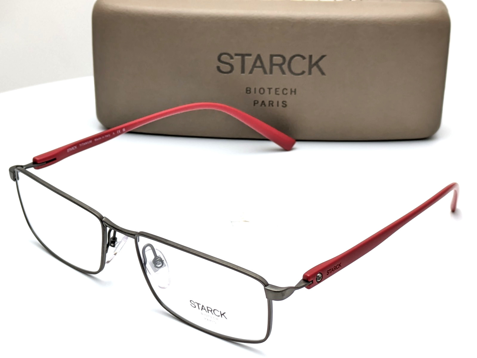 Starck SH2075T 0003 Pillow Black Men's Eyeglasses Frames 56-17-140