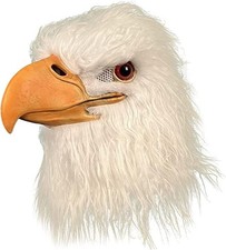 Funny Plush Bald Eagle Helmet Halloween Cosplay Party Realtistic Animal HeaD