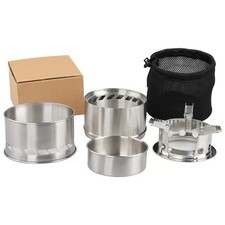 Foldable Stainless Steel Mini Firewood Stove Ideal for camping, hiking