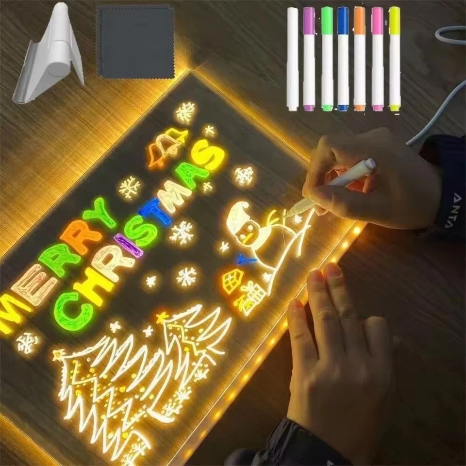 LED Note Board Light Up Acryl Nachrichtentafel LED Zeichnung Board beleuchtet - Bild 2 von 4
