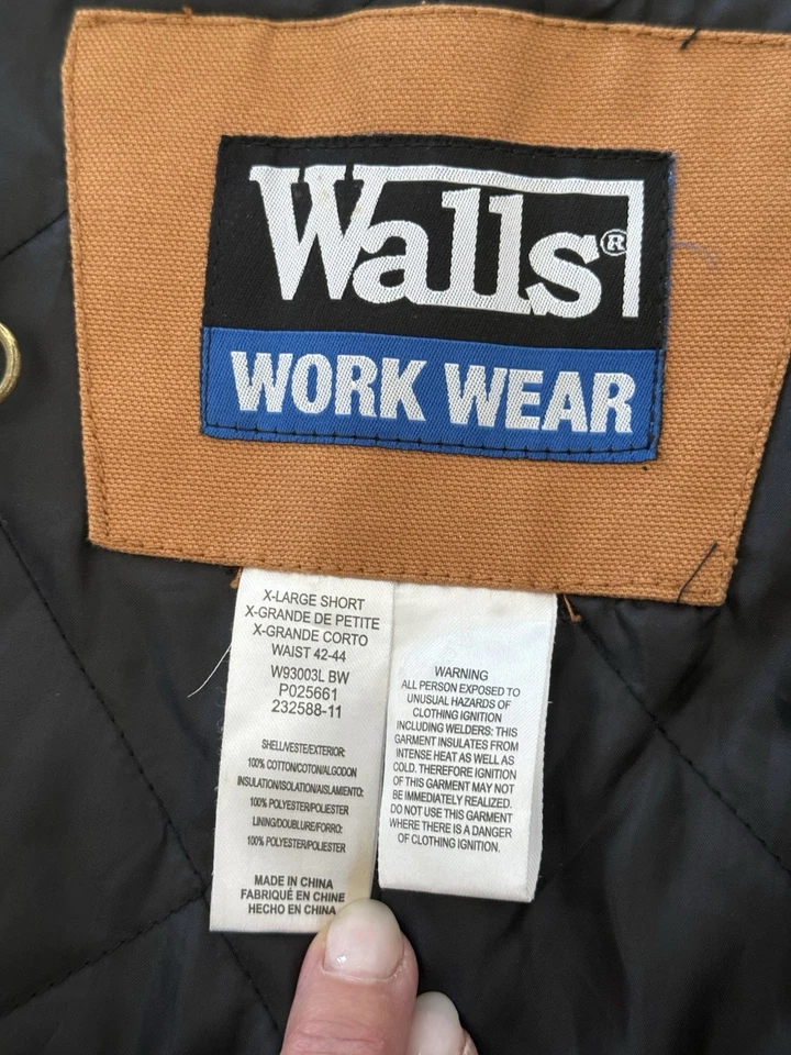 Mono de trabajo para paredes para hombre talla XL 42-44 babero pato lona edredón forrado aislante Foto 4 de 4