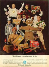 Selchow & Righter Christmas ad 1964 Scrabble Karate Cargoes Baseball Tangle