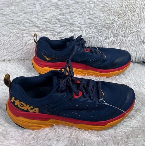 Hoka One One M Challenger ATR 6 Wide Navy Orange Mens Sz 13 2E Running Sneakers