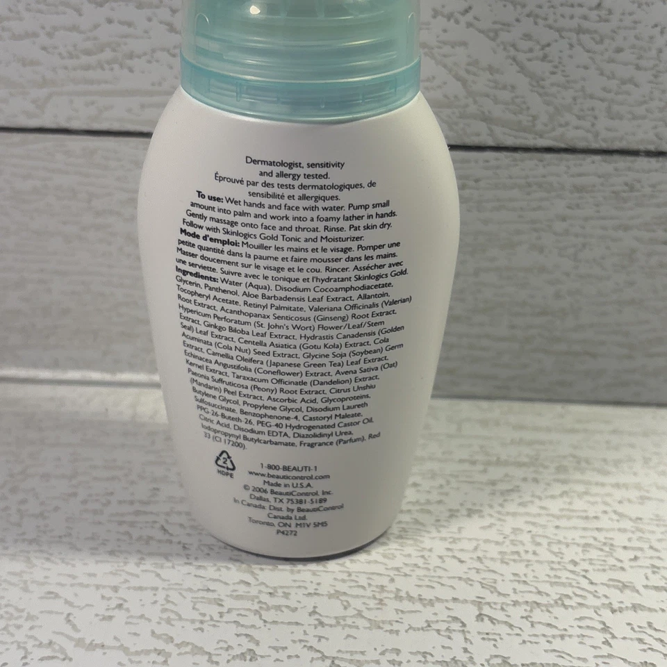 Beauticontrol Skinlogics Gold Espuma de Limpeza 5 fl oz 150 ml Limpador Facial NOS - Imagem 3 de 3