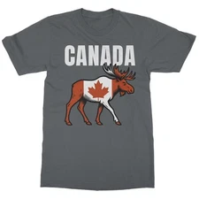 Canada Day - Canadian Flag Moose Patriotic Unisex T-Shirt