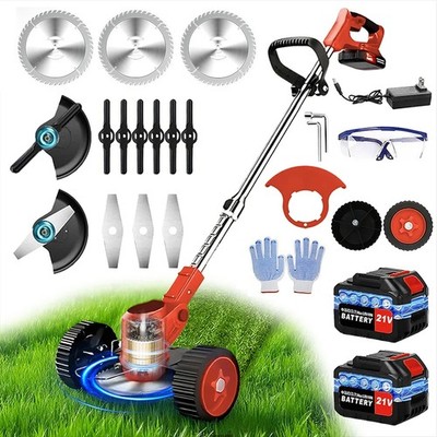 Cordless Electric Weed Lawn Eater Edger Yard Grass String Trimmer Cutter mower