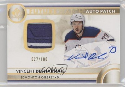 2023 SP Authentic Limited /100 Vincent Desharnais RPA Rookie Patch Auto RC 8i3