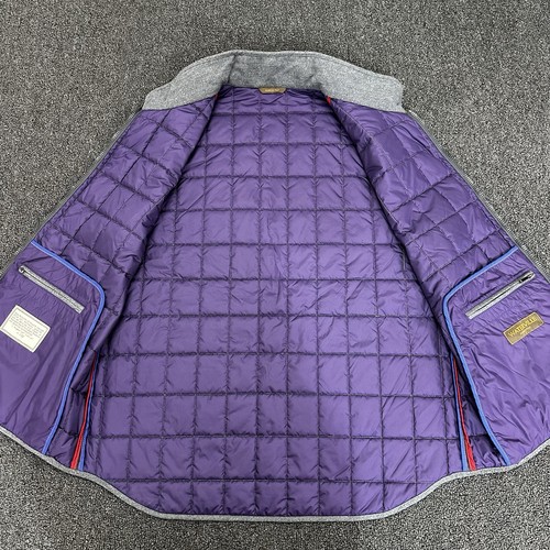 Men's Waterville Theo Vest Size 56 Gray/ Purple Quilted - Picture 6 of 10