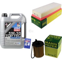 Mann Inspektionspaket 5L Liqui Moly Top Tec 5W-30 FüR CitroëN C4 Picasso I 1.6